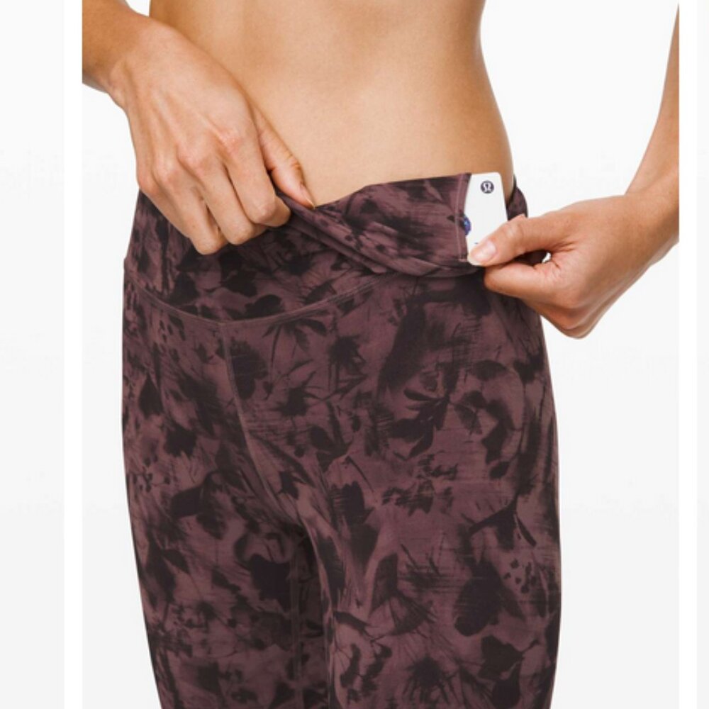 Lululemon Align Pant 28" - Mini Dusk Floral Antique Bark Black - Size 6 - Picture 5 of 16